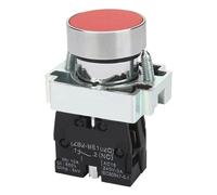 10pcs XB2-BA31 Button Switch Metal Press XB2-BA42 Mushroom Head Self-Locking Emergency Power Start Stop Knob(XB2-BA51 1NO)