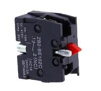 10pcs XB2 Series Push Button Switch Contact Block, 10A 250VAC, Silver/Brass Contacts, ZB2BE102C (NC) ZB2BE101C (NO) for Industrial Control(NC 10PCS)
