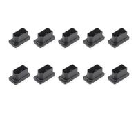 10pcs XT60 XT60H Male/Female Plug Dust Cap PVC Protective Cover Anti-Dirt Cap Protector Shell Yellow/Black for RC Aircraft Drone (10pcs Black Female)