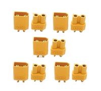 10pcs XT60 XT60H XT30 XT30U XT90 T-Plug EC3 EC5 EC8 Male Female Connectors | Gold-Plated RC Lipo Battery Plugs for Drone, Car, Airplane | Universal Hobby Connector Assortment Kit(Blue)