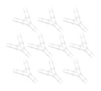 10pcs Y Shape Plastic 3 Way Hose Connector for Drip Irrigation | Barbed Grip, White Finish, Pack of Connectors for Tubing Setups, Home Bathroom or Laboratory Use