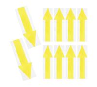10pcs Yellow Arrow Direction Stickers, Peel and Stick Sign Decals | Paper Material, High-contrast Printing, for Ceramic Tiles and Floor Surfaces, Fast Install