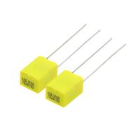 10PCS Yellow correction capacitance 100V105J 1UF higher capacitance 105J100V