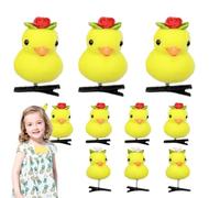 10PCS Yellow Duck Hairpin Set, Cartoon Duck Plush Hairpin, Duckhair Clips For Adults Children, Animal Hair Clips for Adults Children Party Props