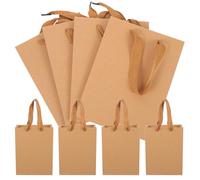 10pcs Yellow Paper Flower Gift Bags for Bouquet Wrapping