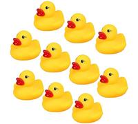 10PCS Yellow Rubber Ducks Bath Toys for Baby Toddlers Boys Girls Pool Games, Small Rubber Ducks Classic Ducks for Kids Birthday Baby Shower Party Decorations/Handwork DIY Crafts Ducks Float and Squeak