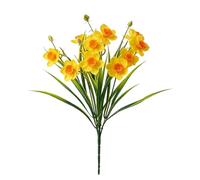 10Pcs Yellow Silk Daffodils - Realistic Artificial Narcissus Flowers for Wedding, Home, Garden, Office & Hotel Decor - Lifelike Faux Floral Arrangements