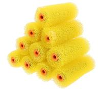 10pcs Yellow Sponge Embossed Paint Roller Covers for Textured Walls