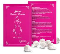 10PCS Yoni Pearls Detox Balls with String and Applicator - Herbal Essence for Cleanse -PH Balance with PH Test Card