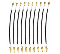 10Pcs Yootones 3/4 4/4 Violin Non-slip Nylon Tailpiece Tailgut for Brass Screw Replacement Tailgut Tailcord(Black)