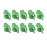 10Pcs Yootones Flat Top Guitar Amplifier Knobs Effect Pedal Knob Chicken-Head Knobs Compatible with Guitar Accessories (Green)