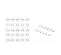 10Pcs ZB5 Marker Strips With Numbering With Blank For UK3N MBKKB2.5 UKK3 UKKB3 And ST2.5 And PT2.5 DIN Rail Terminal Block(41-50,For PT2.5)