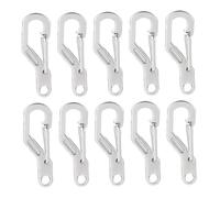 10Pcs Zinc Alloy Carabiner Clips Durable Spring Snap Hooks for Outdoor Climbing Key Holder for Backpack Belt Lightweight Metal Keyring for Camping Hiking