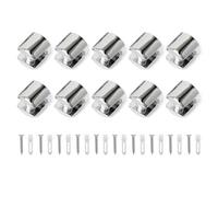 10Pcs Zinc Alloy Glass Clamp Brackets, Adjustable Shelf Supports for Bathroom Cabinet, Flat Back Mount Clips Bathroom Glass Holders