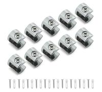 10Pcs Zinc Alloy Glass Clamp Brackets, Adjustable Shelf Supports for Bathroom Cabinet, Flat Back Mount Clips Bathroom Glass Holders
