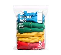 10PCS Zipper Lock Storage Bags 18"x24",Reusable Extra Large Size Plastic Freezer Bag with Zipper for Food,Clothing,Travel,Moving,BPA-Free,2-Mil Thick