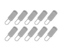 10Pcs Zipper Repair Kit Replacement Parts Zip Zipper,Durable Zipper Pull Replacement Set Spare,Zip Puller Replacement,Removable Zipper Pull Tabs for Purse,Clothes,Jeans,Suitcase (Gray)