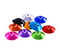 10pcs304 Stainless Steel Cup Countersunk Washer, 5/10pcs M3 M4 M5 M6 M8 Aluminum Colourful Concave Conical Decorative Groove Washer(Gray,M5)