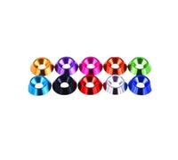 10pcs304 Stainless Steel Cup Washers, 5-10pcs M3 M4 M5 M6 M8 Aluminum Countersunk Flat Head Screw Concave Conical Washer Gasket(Orange,M8)