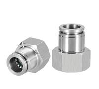 10pcs304 Stainless Steel Pneumatic Quick Coupling Trachea ho 1/8 1/4 3/8 1/2 M5 External Thread Internal(PCF8-04)