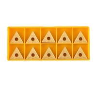 10pcsBox Golden Lathe Carbide Triangular Tips Inserts 10pcs 10Pcsbox Golden * Suitable for semi-fining even in very dirty environments