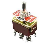 10pcsHot Sell Heavy Toggle Switch 3 Position 6 Pins DPDT Latching Switches(10PCS 6Pin Latching)
