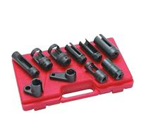 10Piece Drive 1/2 & 3/8 Oxygen Sensor Socket Wrench Disassembly Tools Install Offset Vacuum Sensor Socket Oxygen O2 Lambda Sensor