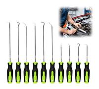 10Piece Mini Hook and Pick Set for Automotive Mechanical Work 6PCS 9.5"" 4PCS 6.3"" Precision Tools Lock Picking Kit for Car Oil Seal Puller Gasket Remover Wire Separation Automotive Work DIY Repair