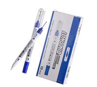 10Piece Set Double Ended Markers Pen Fine and Chisels Tips for Writing Drawing Labeling On Paper Glass Metal Surfaces Office School Markers Pen