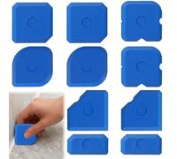 10Piece Silicone Sealant Tool Kit with Multi-Shape Caulking Tools, Silicone Smoothing Tool, Reusable Sealant Finishing Scrapers for Bathroom, Floor, Window, Kitchen Joint Sealing (Blue)