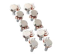 10Pieces 3 Pin Terminal Potentiometer A500K Split Shaft Metal Texture Suitable for Guitar Bass Amplifier Circuit Repair Guitar Volumes Control Potentiometer