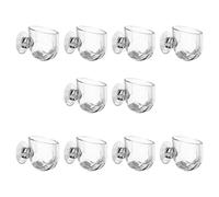 10Pieces Acrylic Aquariums Feeder With Suction Cup Space Saving Wall Mounted Food Container For Fishtanks Feeding Acrylic Worm Feeder