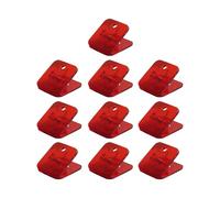 10Pieces Acrylic Paper Clip Square Shape Paper Clamps File Clip Food Bag Seal for Food Bag Document Photo Portable Clamps