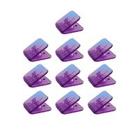 10Pieces Acrylic Paper Clip Square Shape Paper Clamps File Clip Food Bag Seal for Food Bag Document Photo Portable Clamps