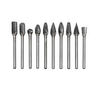 10Pieces Alloy Steel Rotary Burrs with Double Cut Design Grinding Head Bits for Efficient Cutting and Smooth Operations Metalworking Tool