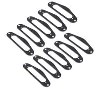 10Pieces Black PVC 3Ply 10x3.2cm Guitar Single Coil Pickup Mounting Ring