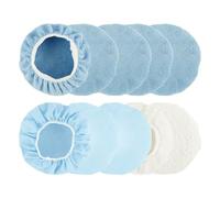 10Pieces Buffer Pads Cover Car Polisher Bonnet Orbital Buffer Bonnets Microfiber Waxers Set for Car Pad