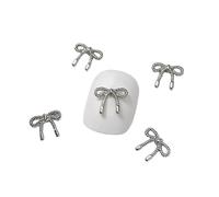 10Pieces Butterfly 3D Alloy Butterfly Silver Butterfly Rhinestones For Acrylic Nails