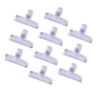 10Pieces Clear Acrylic Binder Clip 75mm Paper Clamps File, Purple