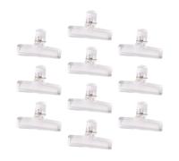 10Pieces Clear Acrylic Binder Clip 75mm Paper Clamps File, White