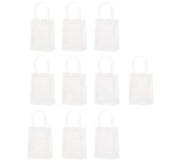 10Pieces Clear PVC Gift Bags For Weddings Waterprevent Carry Bag For Wedding Party And Birthday Present Packing Wedding Essential Gift Bags With Handle