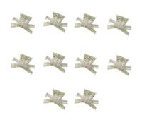 10pieces Delicate Clear Hair Claw For Woman Girls Ponytail Bangs Nonslip Clip Taking Photo