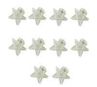 10pieces Delicate Clear Hair Claw For Woman Girls Ponytail Bangs Nonslip Clip Taking Photo