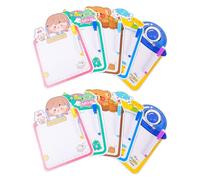 10Pieces Double-Sided Drawing Board Erasable Cartoon for School Kindergarten Side Side Markers