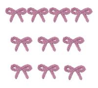 10Pieces Embroidered Bowknot Sew On Patches Embroidery Applique Bowknot Sew On Yarn Patches for Clothing Jeans Jackets Sewing Accessories