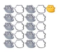 10Pieces Halloween Cats Shaped Cookie Molds Biscuits Dessert Baking Tool High Temperatures Resistant Cake Moulds Cute Animal Dessert Molds