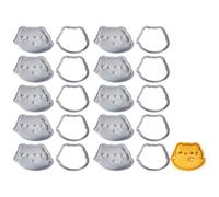 10Pieces Halloween Cats Shaped Cookie Molds Biscuits Dessert Baking Tool High Temperatures Resistant Cake Moulds Cute Animal Dessert Molds