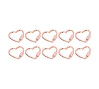 10Pieces Heart Shape Buckles Carabiner Clip With Screw Locking For Keychain Clip Handbag Strap Fasteners Hiking Gear Heart Carabiner For Bag