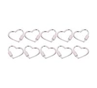 10Pieces Heart Shape Buckles Carabiner Clip With Screw Locking For Keychain Clip Handbag Strap Fasteners Hiking Gear Heart Carabiner For Bag
