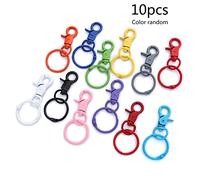 10Pieces Multicolor Lobster Claw Clasps with Open Jump Rings Lovely Lanyard Snap Hooks for Keychain Handmade Multicolor Lobster Clasp Hooks with Adjustable Buckle
